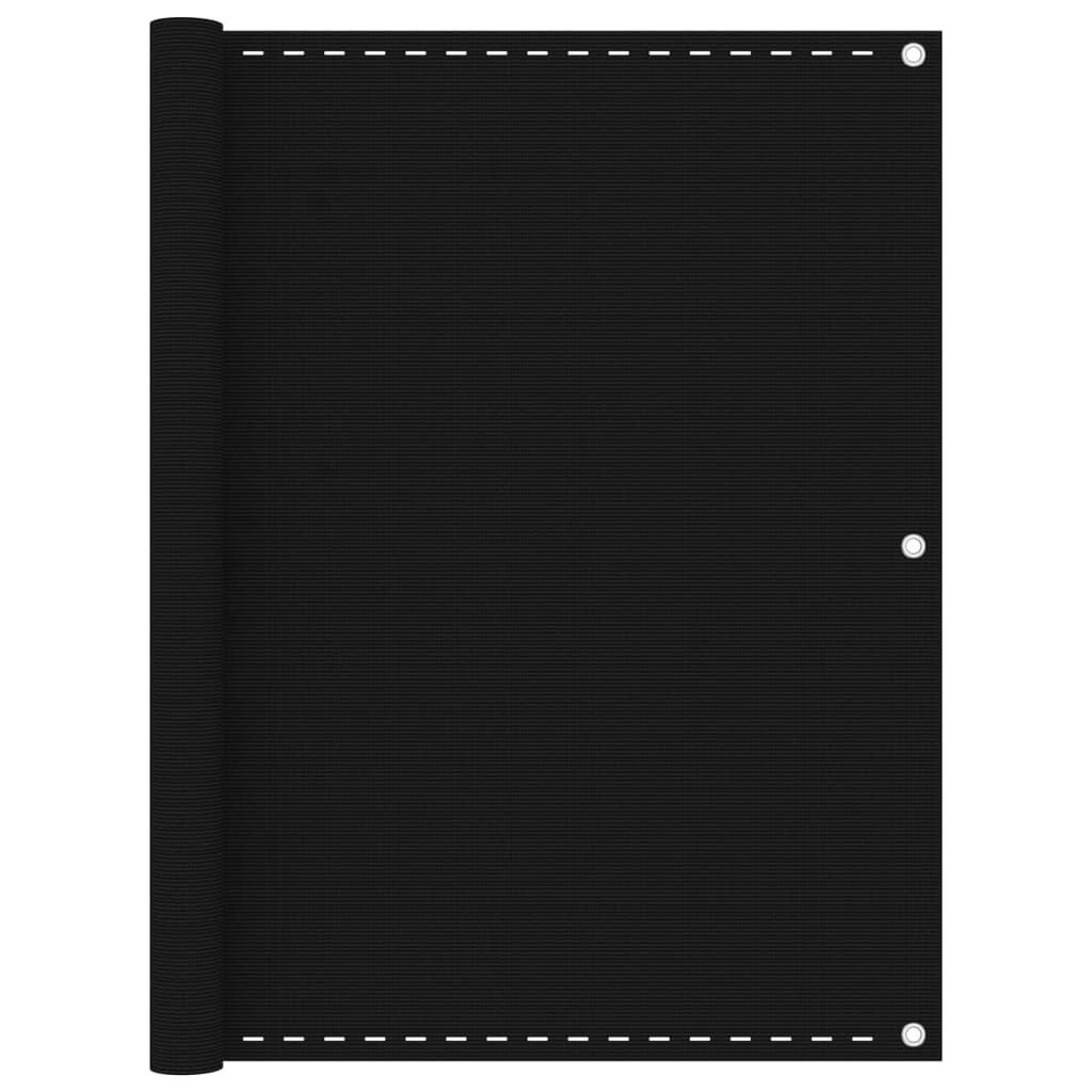 Tela de varanda 120x500 cm PEAD preto