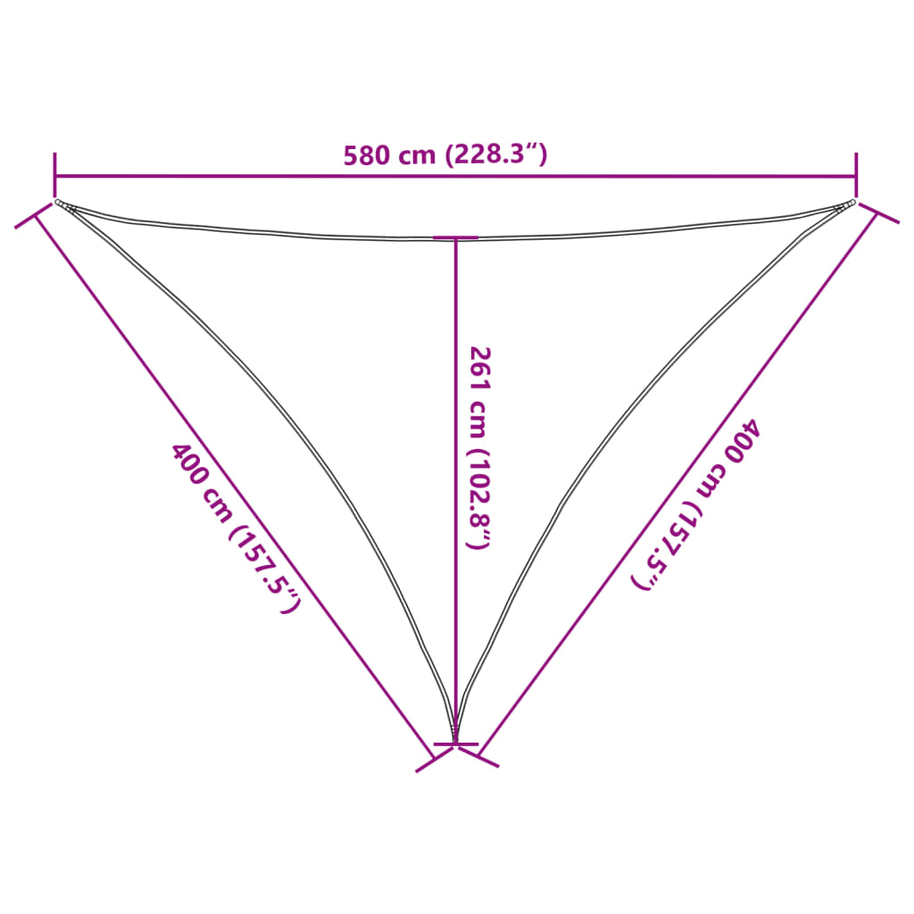 Para-sol estilo vela 160 g/m² 4x4x5,8 m PEAD antracite