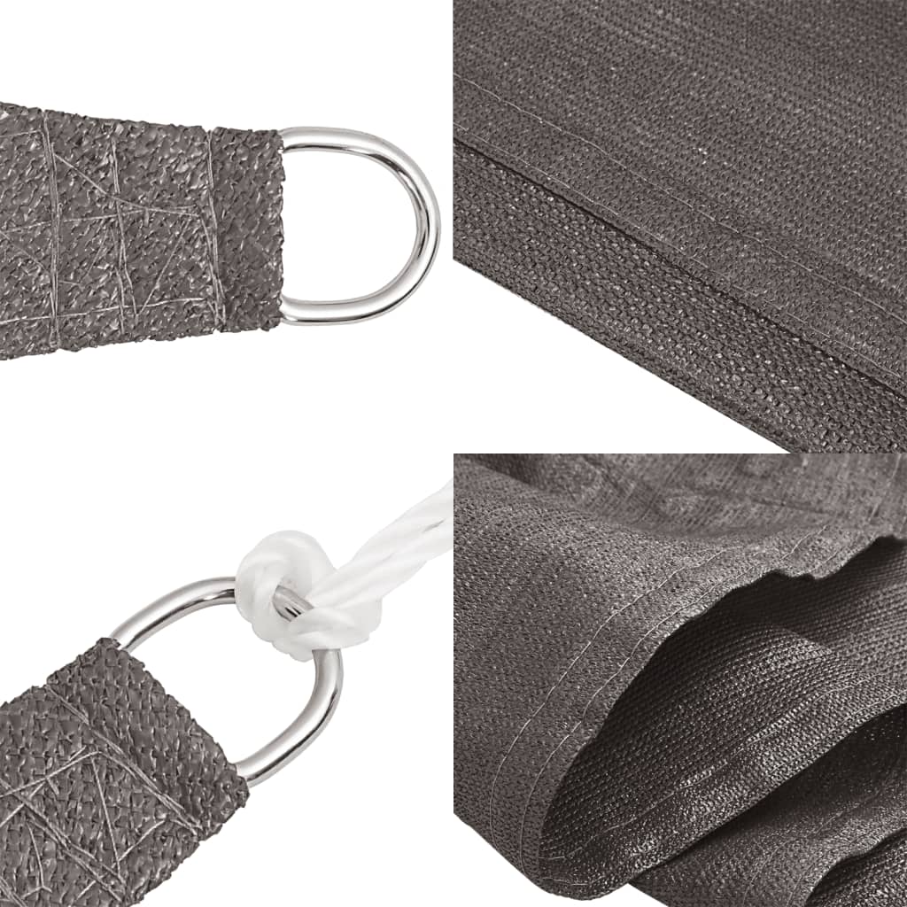 Para-sol estilo vela 160 g/m² 4x5x5 m PEAD antracite