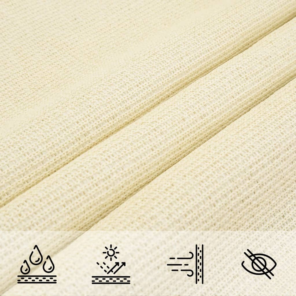 Para-sol estilo vela 160 g/m² 5x7 m PEAD creme