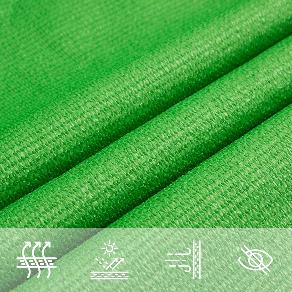 Para-sol estilo vela trapézio 160 g/m² 4/5x4m PEAD verde-claro