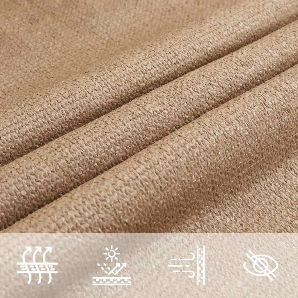 Para-sol estilo vela 160 g/m² 3x4,5 m PEAD cinzento-acastanhado