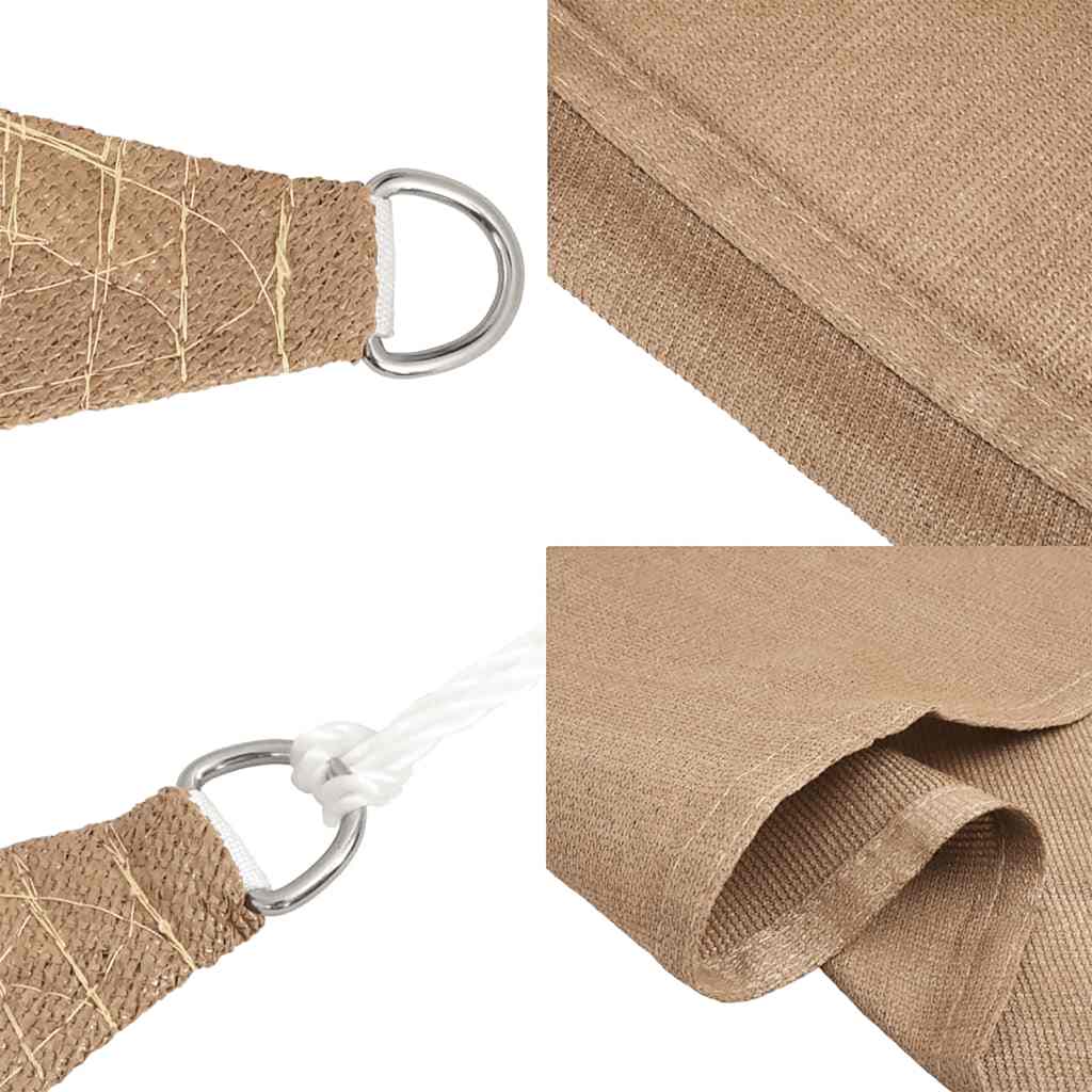 Para-sol estilo vela 160 g/m² 4x6 m PEAD cinzento-acastanhado