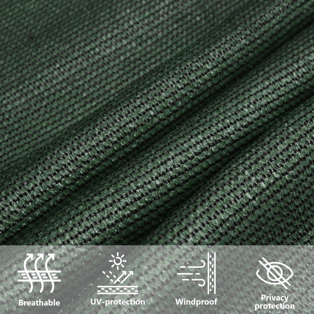 Para-sol estilo vela 160 g/m² 4/5x4 m PEAD verde-escuro