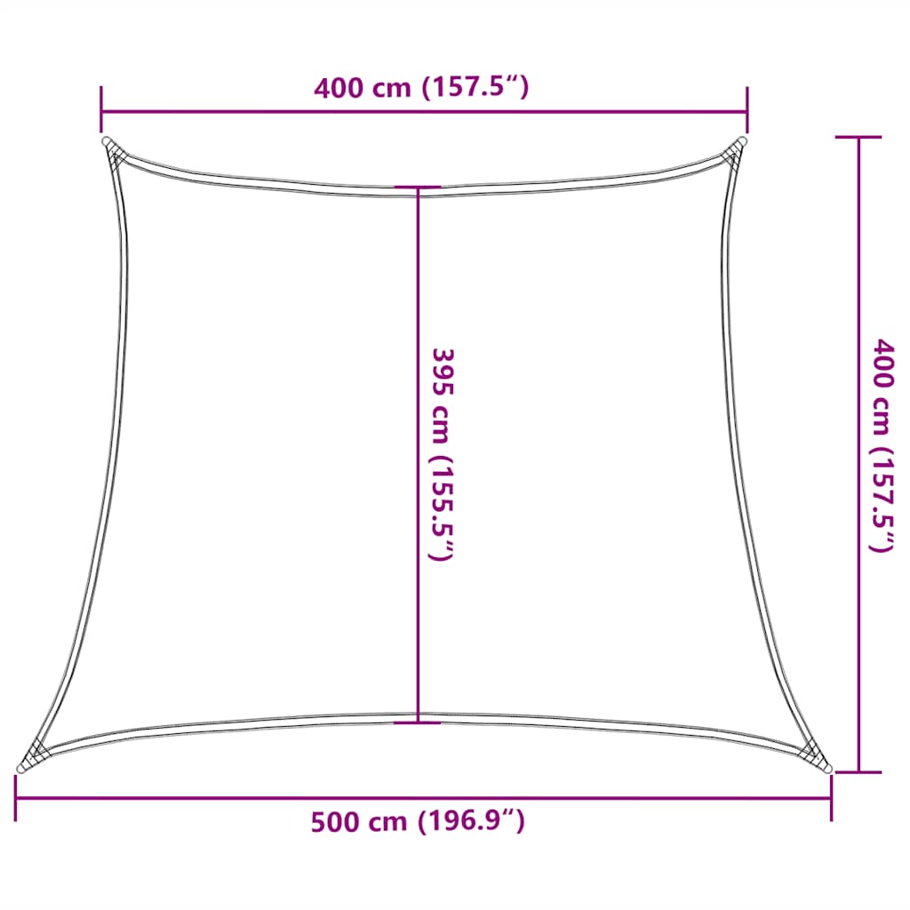 Para-sol estilo vela trapézio 160 g/m² 4/5x4 m PEAD azul