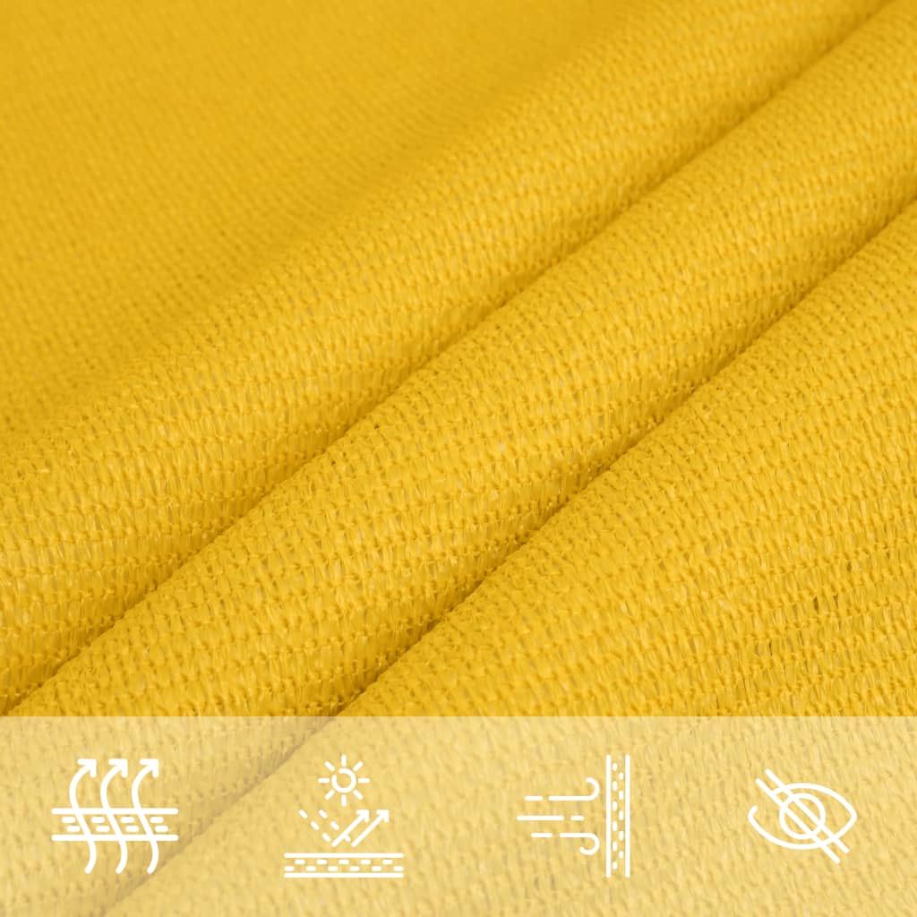 Para-sol estilo vela 160 g/m² 2,5x3 m PEAD amarelo