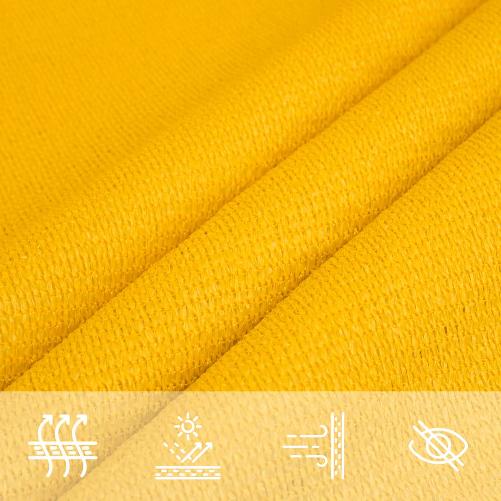 Para-sol estilo vela triangular 160 g/m² 4x5x6,8 m PEAD amarelo
