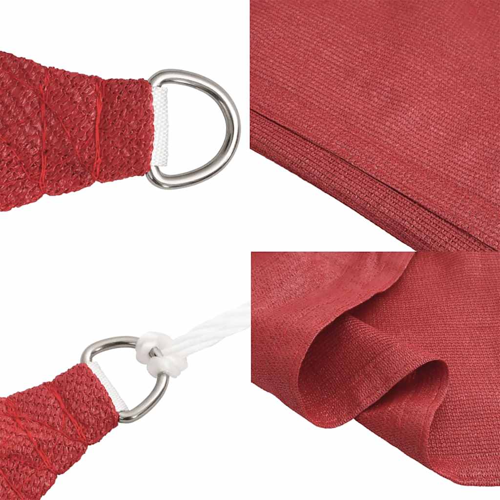 Para-sol estilo vela 160 g/m² 2,5x3,5 m vermelho
