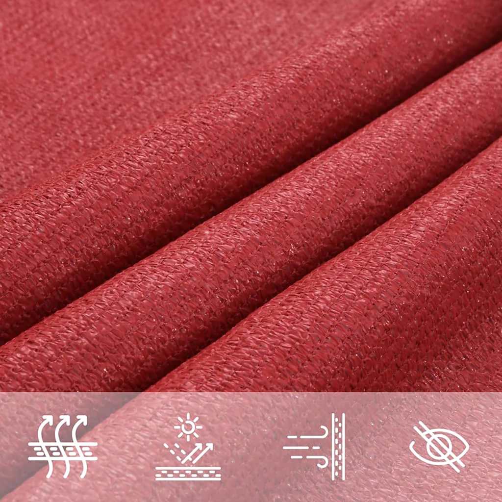 Para-sol estilo vela 160 g/m² 2,5x3,5 m vermelho