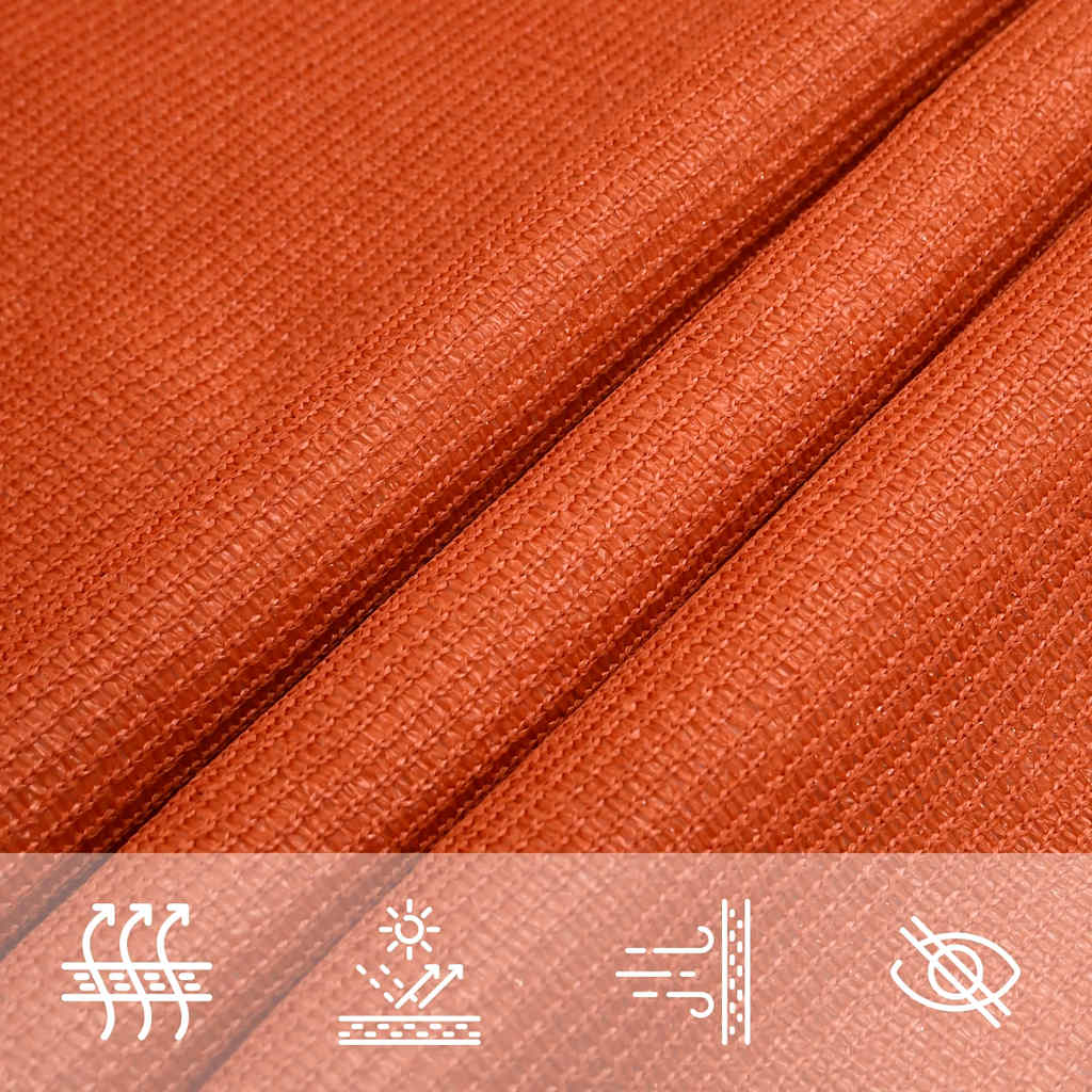 Para-sol estilo vela triangular 160 g/m² 5x5x6 m PEAD laranja