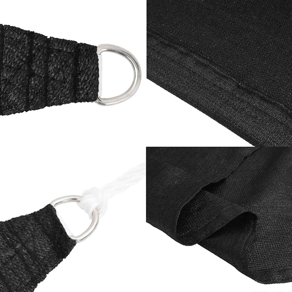Para-sol estilo vela triangular 160 g/m² 3x4x4 m PEAD preto