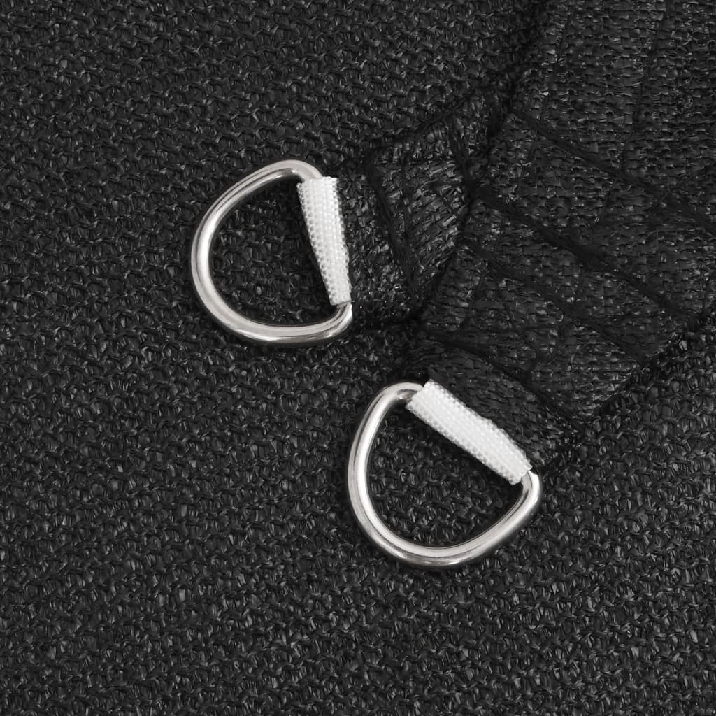 Para-sol estilo vela 160 g/m² 5x5x5 m PEAD preto