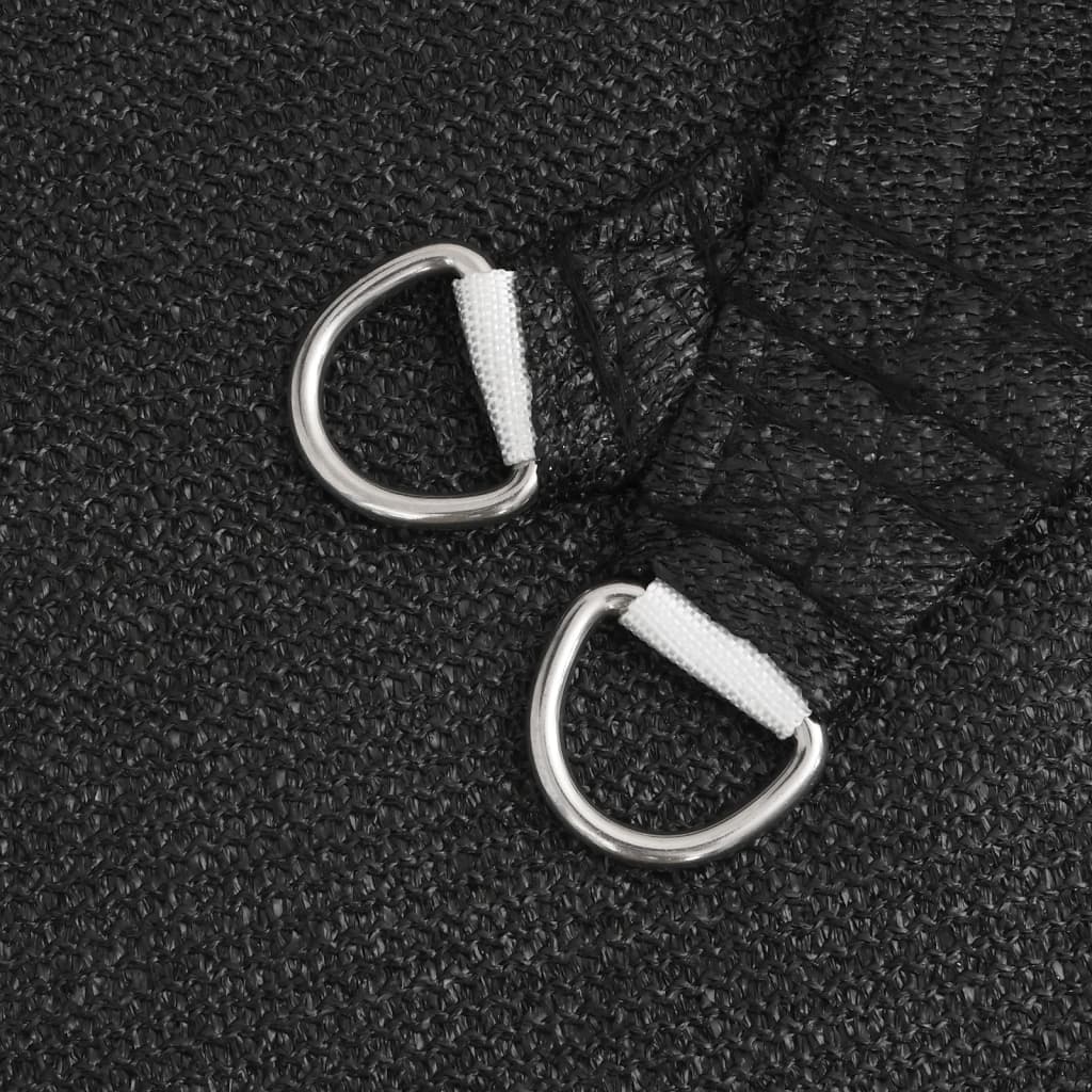 Para-sol estilo vela 160 g/m² 5x5x6 m PEAD preto
