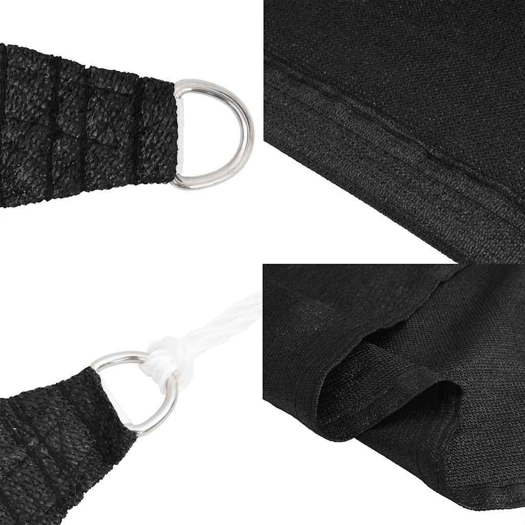 Para-sol estilo vela trapézio 160 g/m² 4/5x4 m PEAD preto
