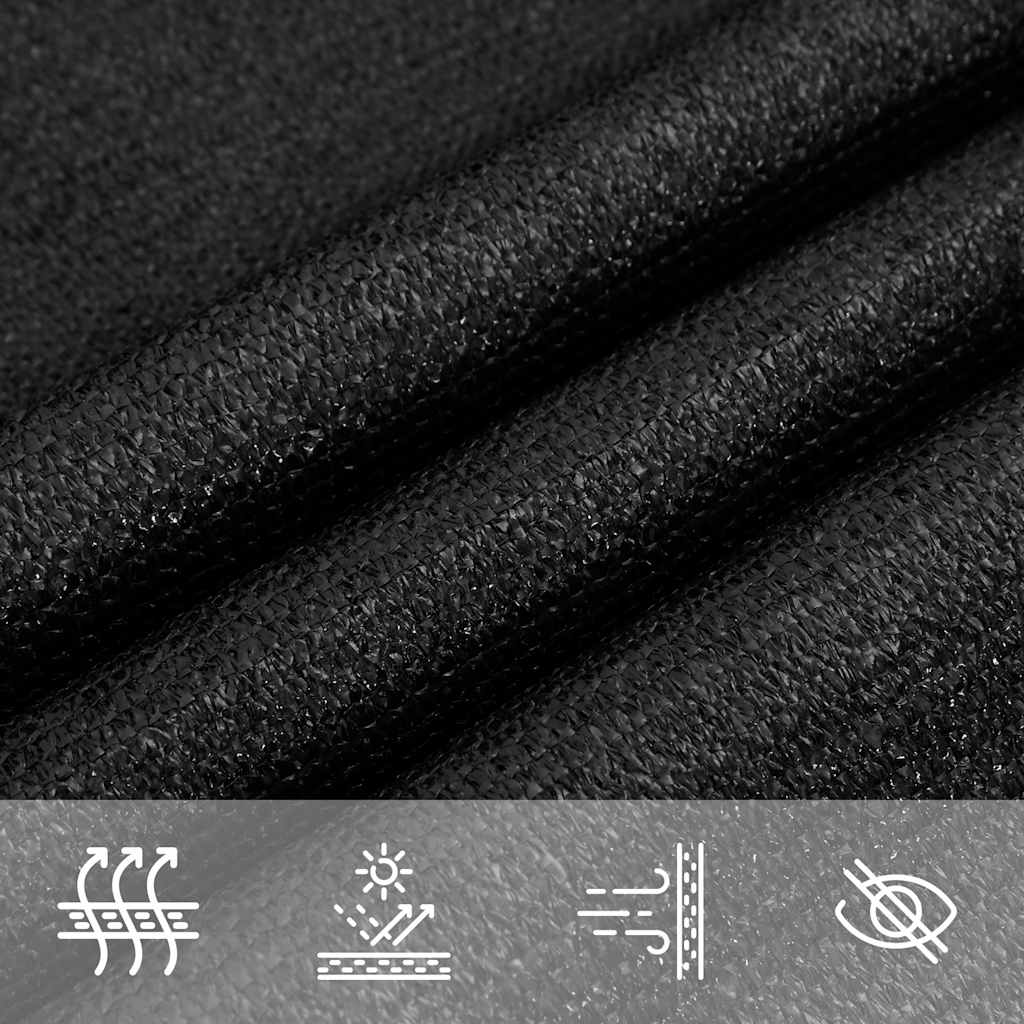 Para-sol estilo vela trapézio 160 g/m² 4/5x4 m PEAD preto