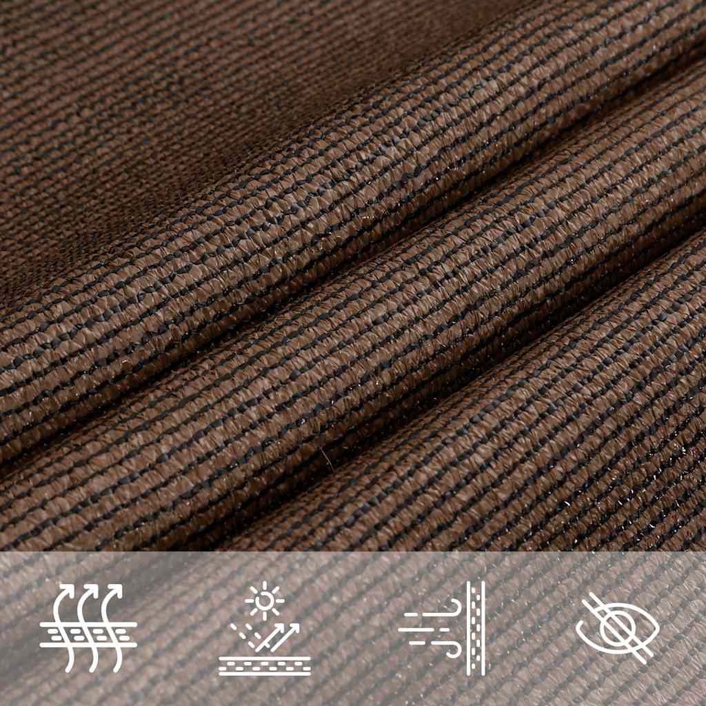 Para-sol estilo vela trapézio 160 g/m² 4/5x4 m PEAD castanho