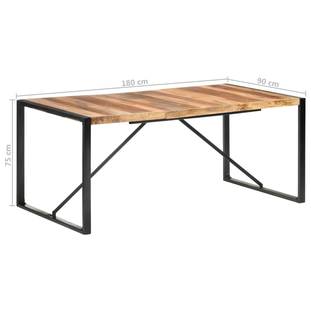 Mesa de jantar 180x90x75 cm madeira maciça