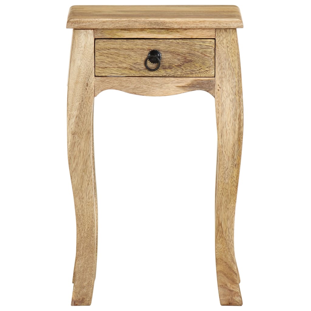 Mesa de cabeceira 28x28x46 cm madeira de mangueira maciça