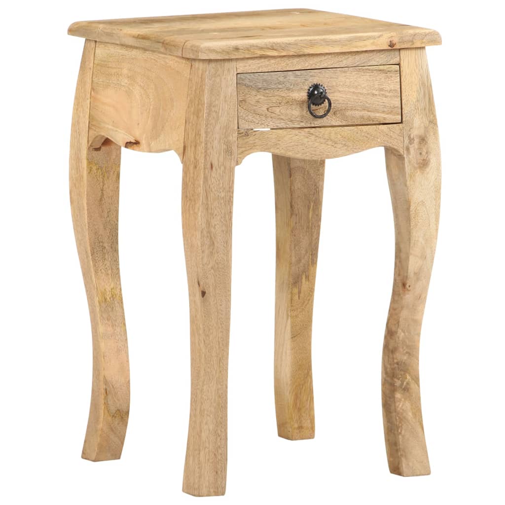 Mesa de cabeceira 28x28x46 cm madeira de mangueira maciça