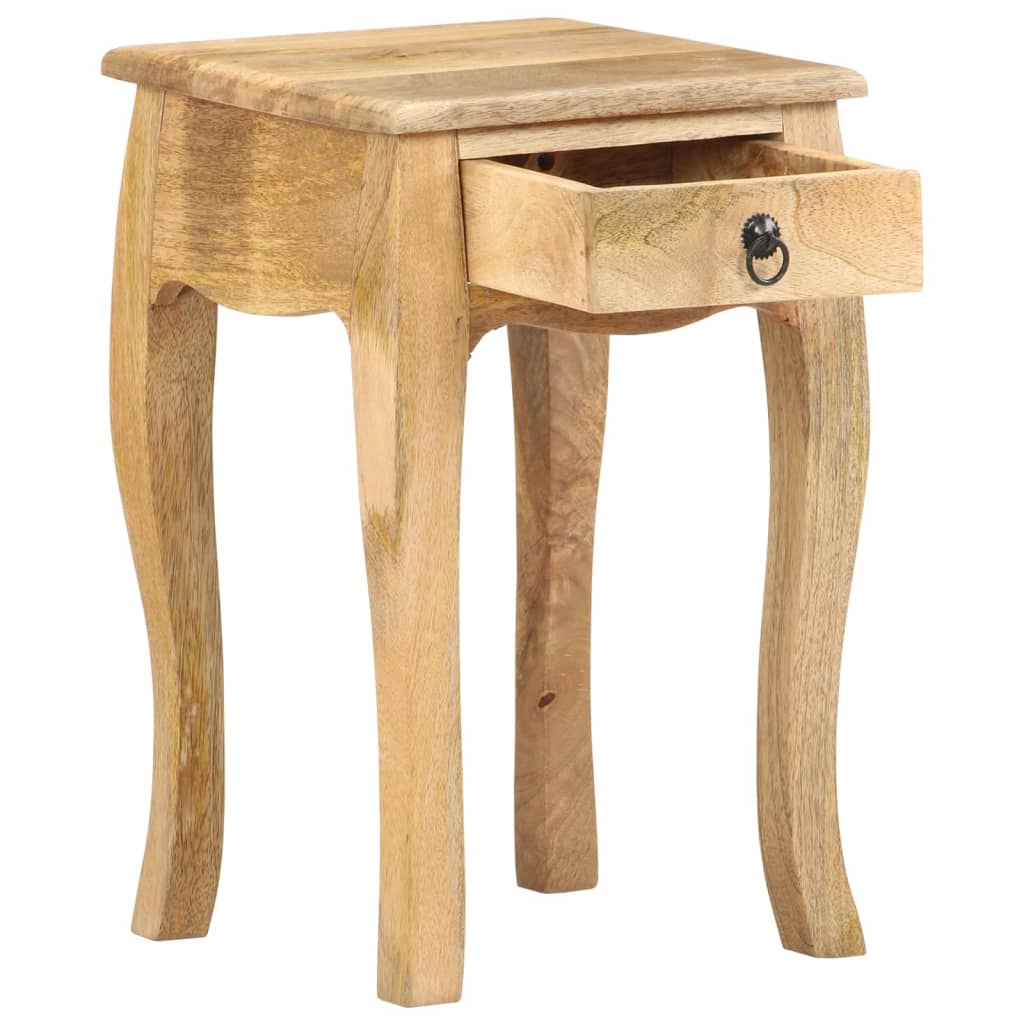 Mesa de cabeceira 28x28x46 cm madeira de mangueira maciça