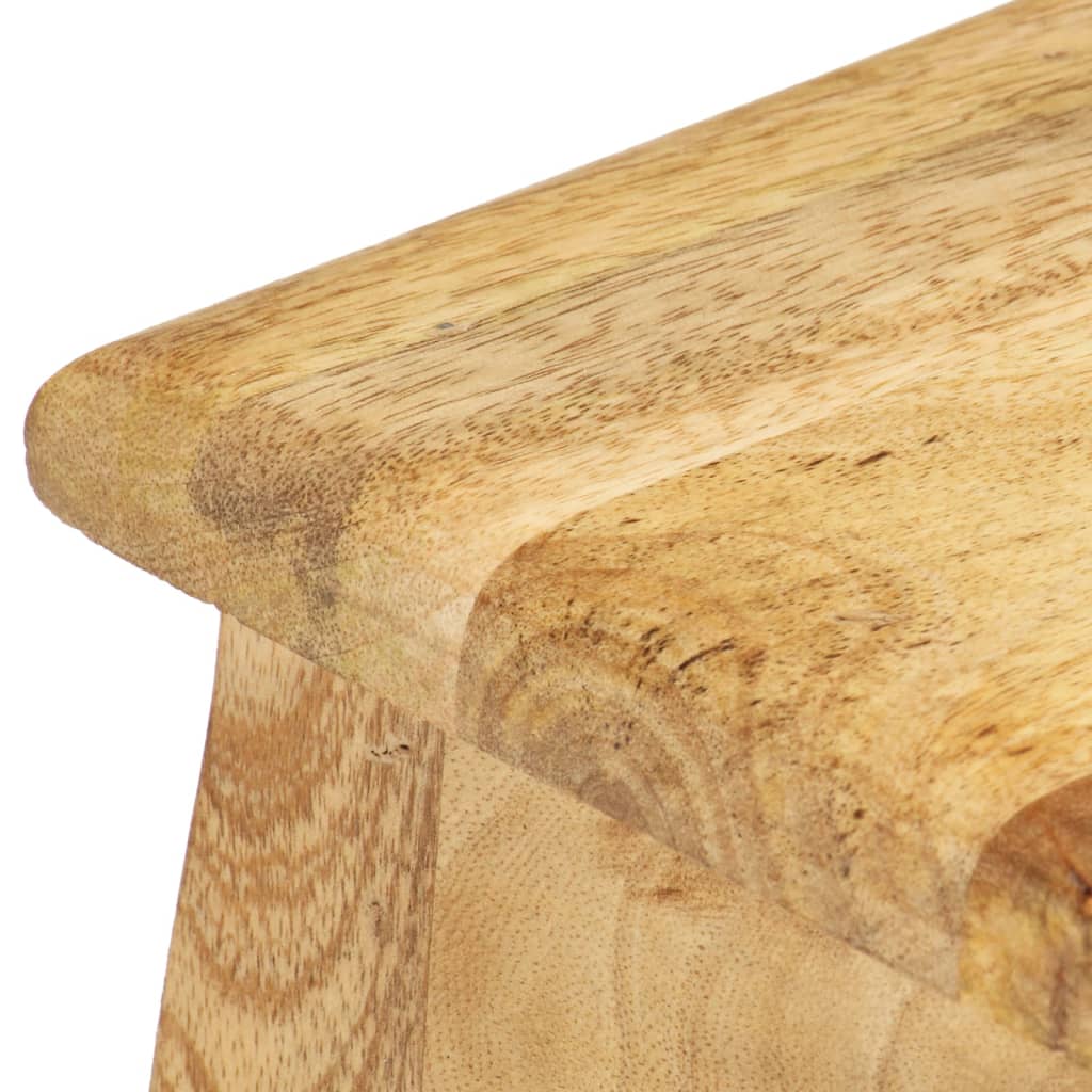Mesa de cabeceira 28x28x46 cm madeira de mangueira maciça