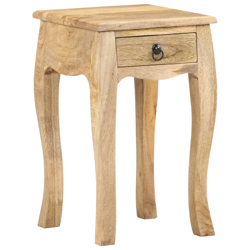 Mesa de cabeceira 28x28x46 cm madeira de mangueira maciça