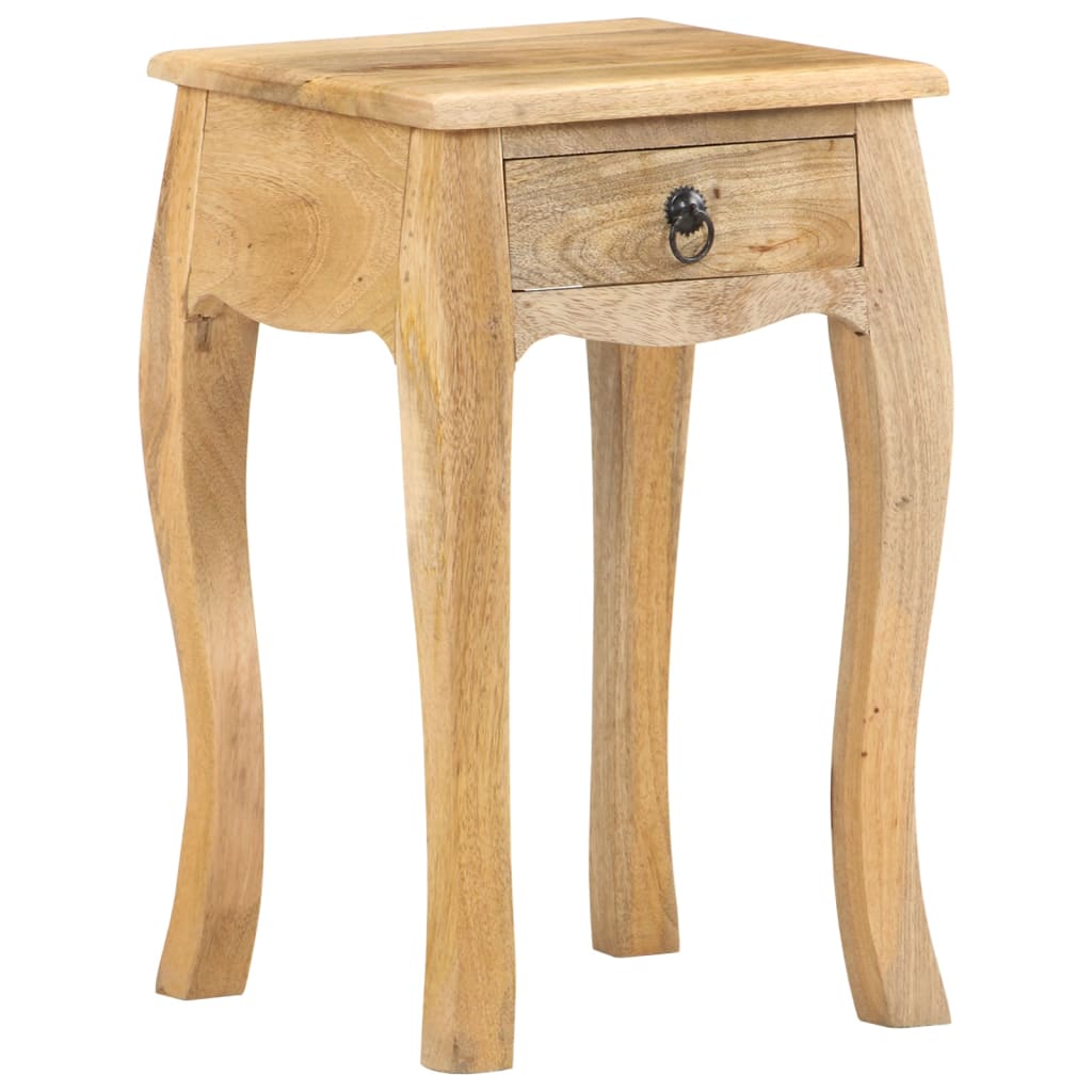 Mesa de cabeceira 28x28x46 cm madeira de mangueira maciça