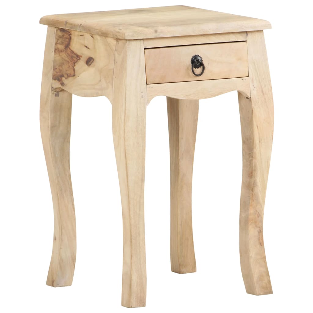 Mesa de cabeceira 28x28x46 cm madeira de mangueira maciça