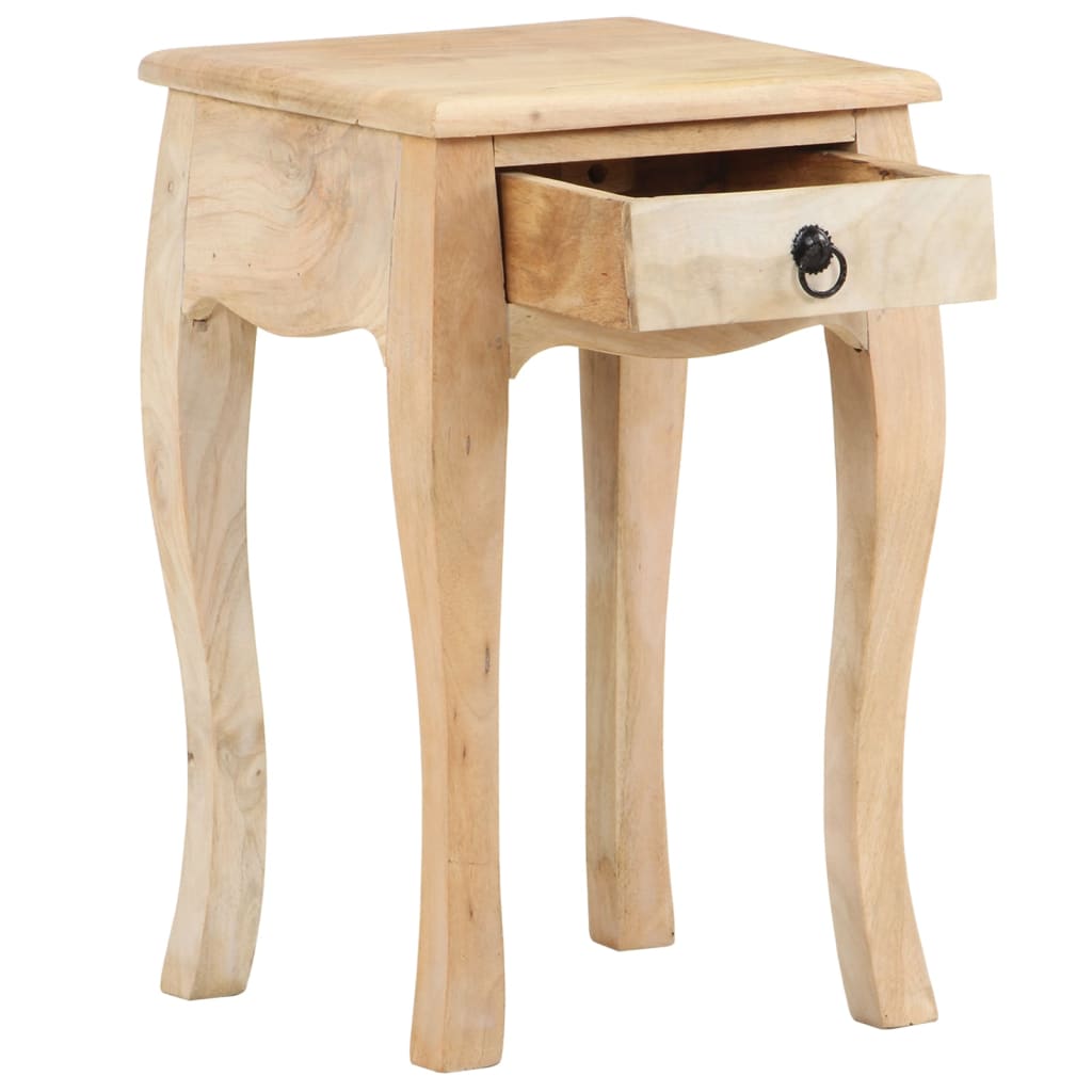 Mesa de cabeceira 28x28x46 cm madeira de mangueira maciça