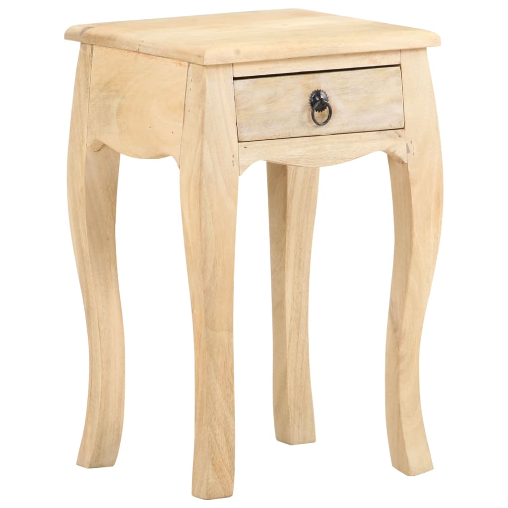 Mesa de cabeceira 28x28x46 cm madeira de mangueira maciça