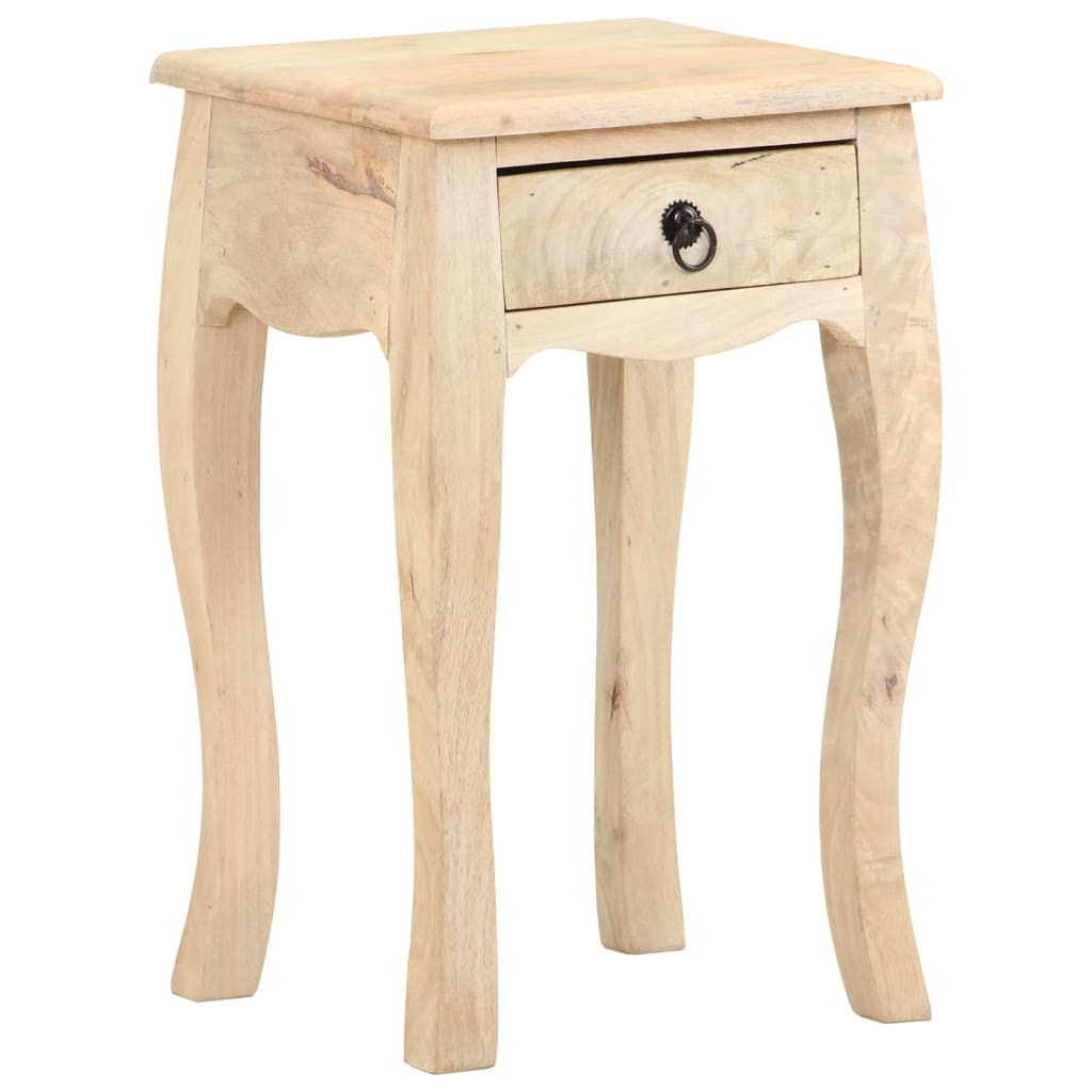 Mesa de cabeceira 28x28x46 cm madeira de mangueira maciça