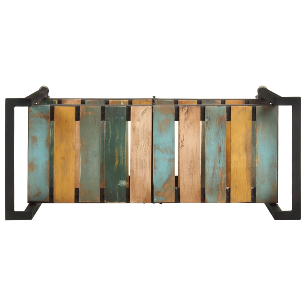 Carrinho de cozinha 87x36x81 cm madeira recuperada maciça