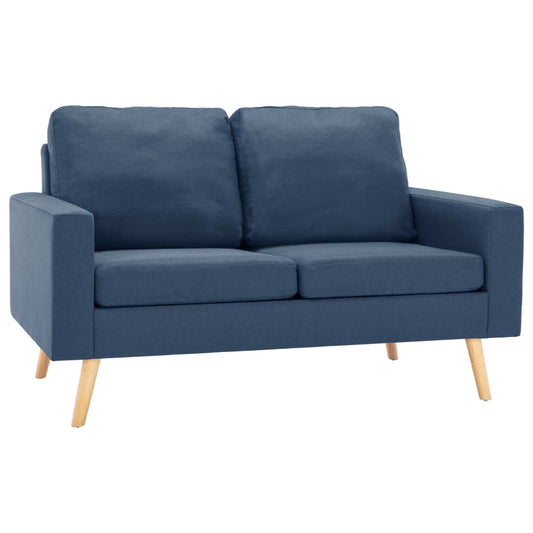 2 pcs conjunto de sofás tecido azul