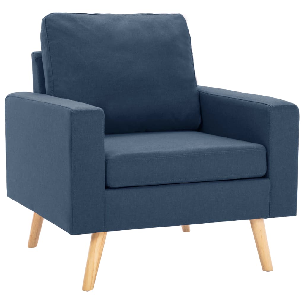 2 pcs conjunto de sofás tecido azul