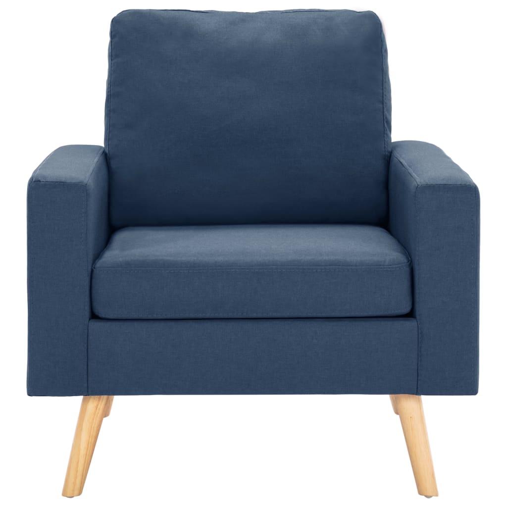 2 pcs conjunto de sofás tecido azul
