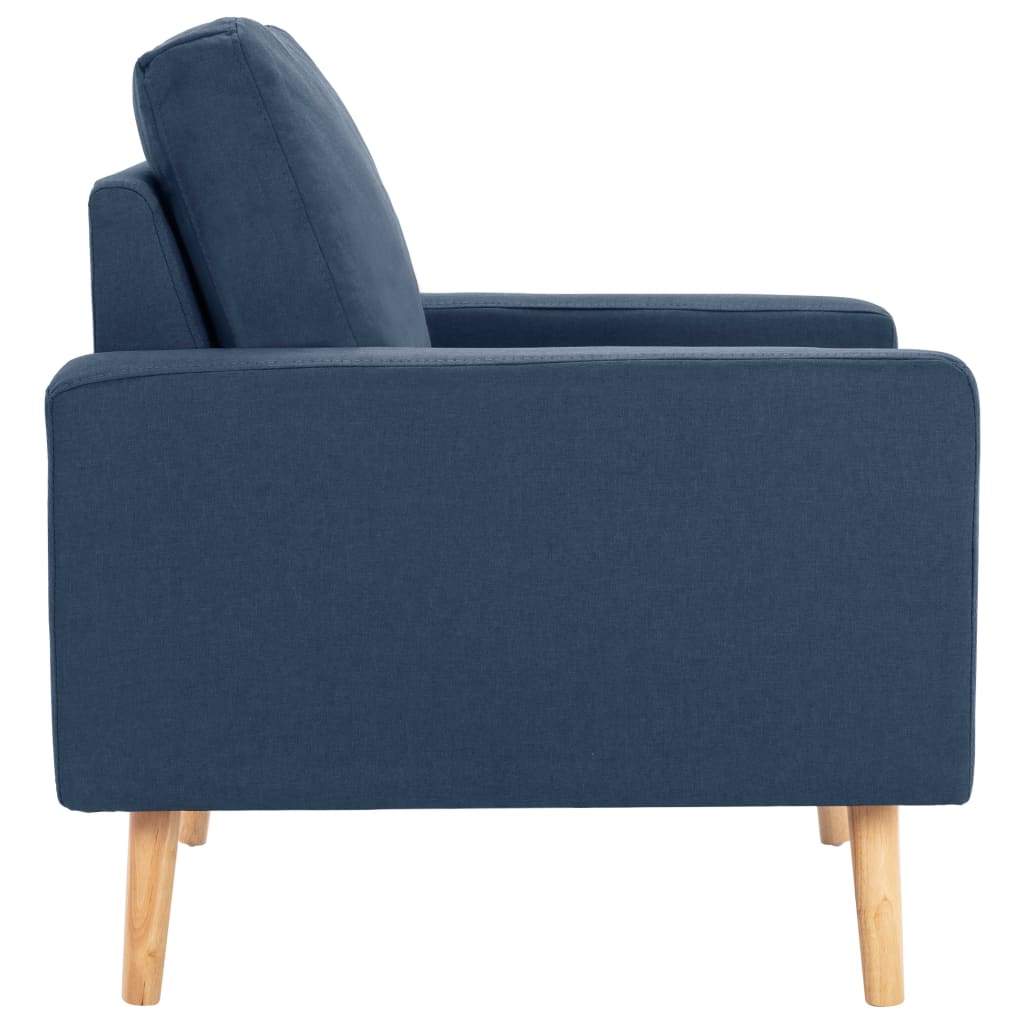 2 pcs conjunto de sofás tecido azul