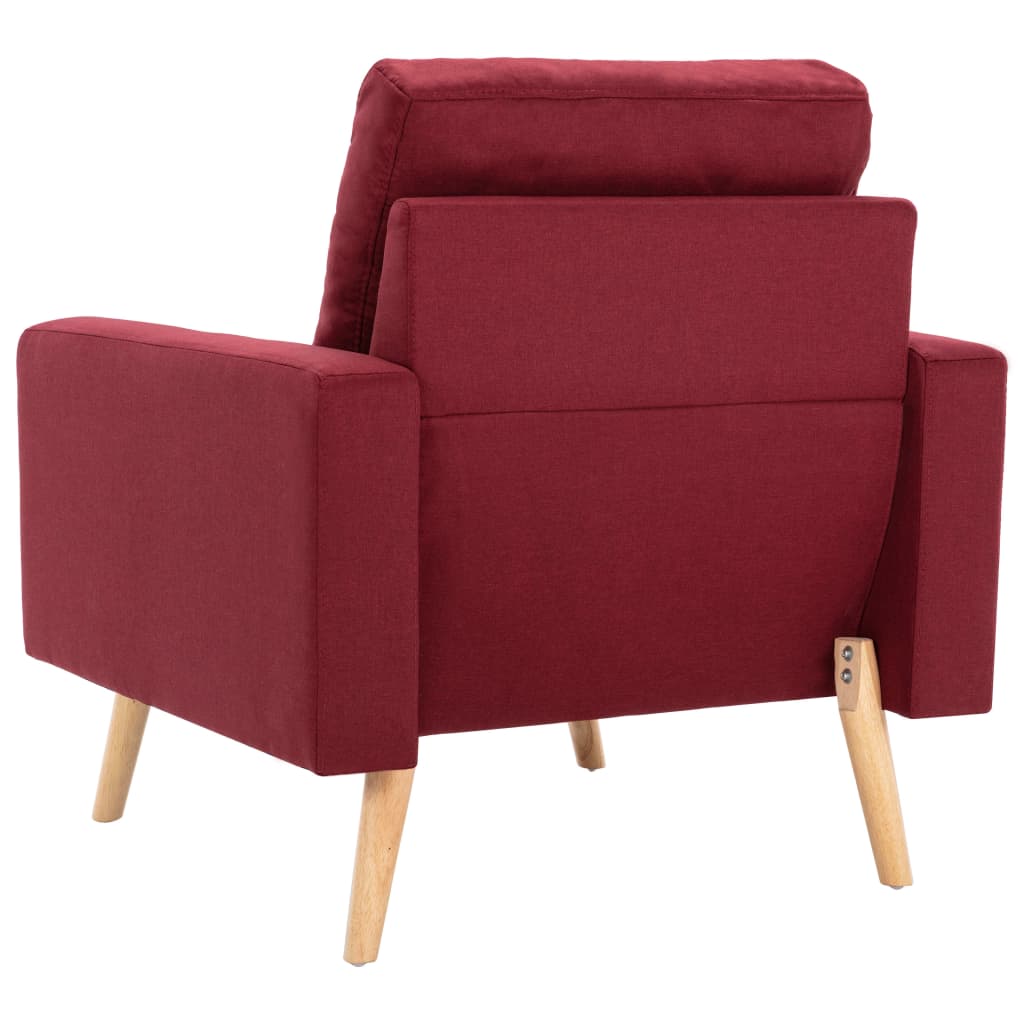 2 pcs conjunto de sofás tecido vermelho tinto