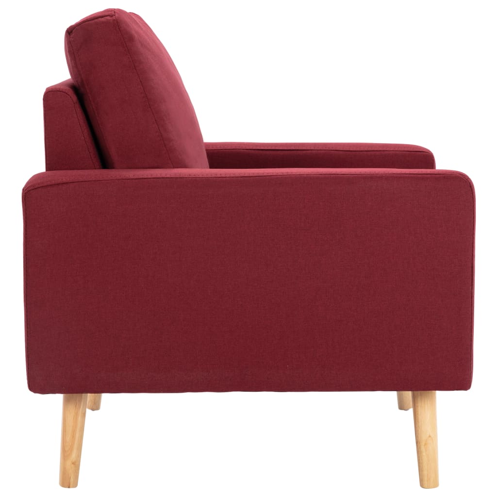 2 pcs conjunto de sofás tecido vermelho tinto