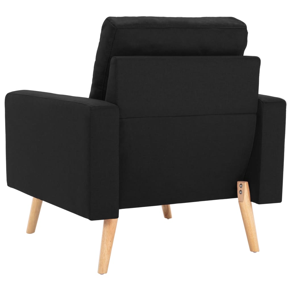 2 pcs conjunto de sofás tecido preto