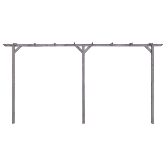 Pérgola de jardim 400x40x205 cm pinho impregnado cinzento