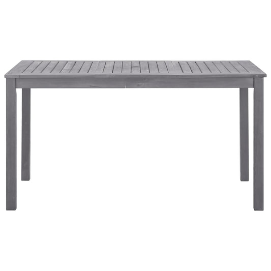 Mesa de jardim 140x80x74 cm acácia maciça cinzento lavado