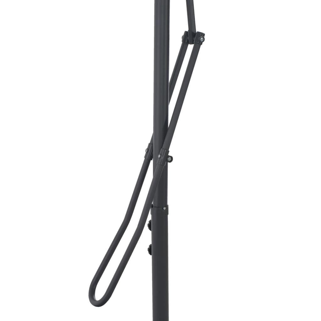 Guarda-sol de jardim com poste de aço 250x250x230 cm preto