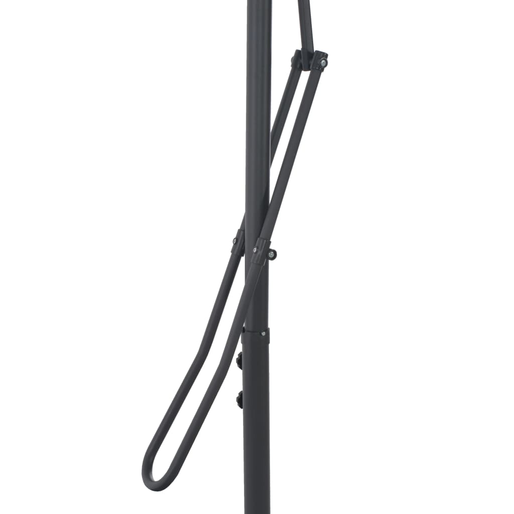 Guarda-sol de jardim com poste de aço 300x230 cm preto