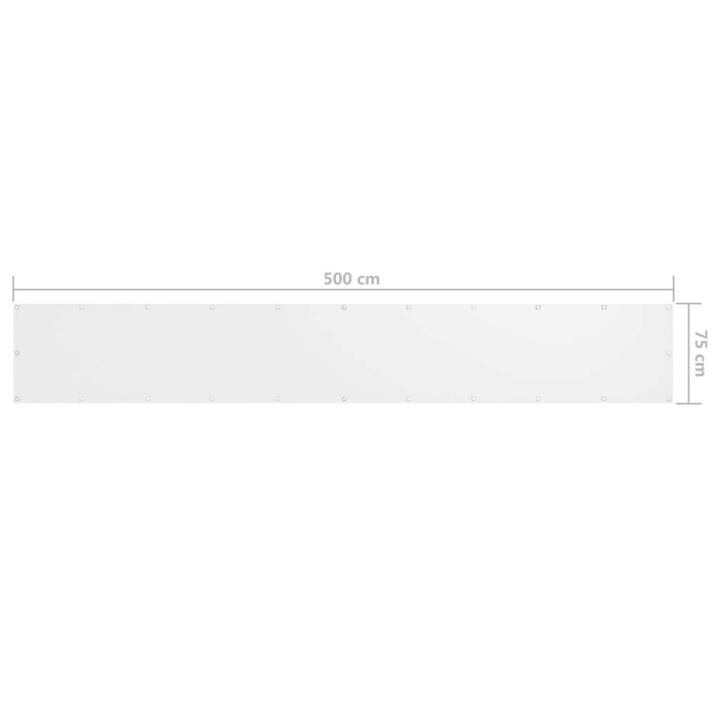 Tela de varanda 75x500 cm tecido Oxford branco