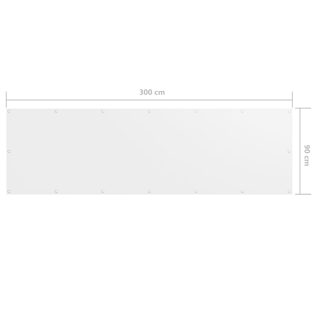 Tela de varanda 90x300 cm tecido Oxford branco