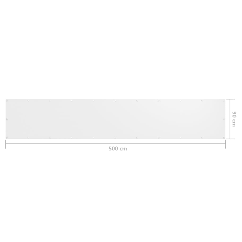 Tela de varanda 90x500 cm tecido Oxford branco