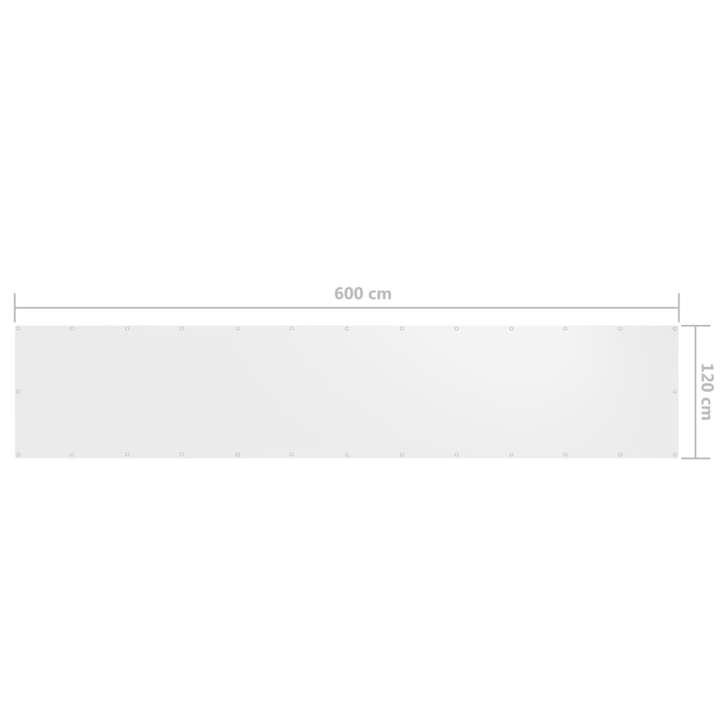 Tela de varanda 120x600 cm tecido Oxford branco