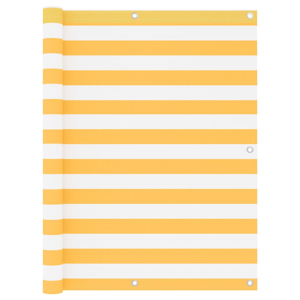 Tela de varanda 120x400 cm tecido Oxford branco e amarelo