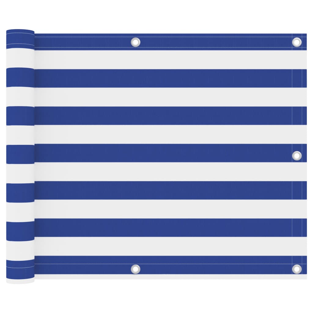 Tela de varanda 75x500 cm tecido Oxford branco e azul