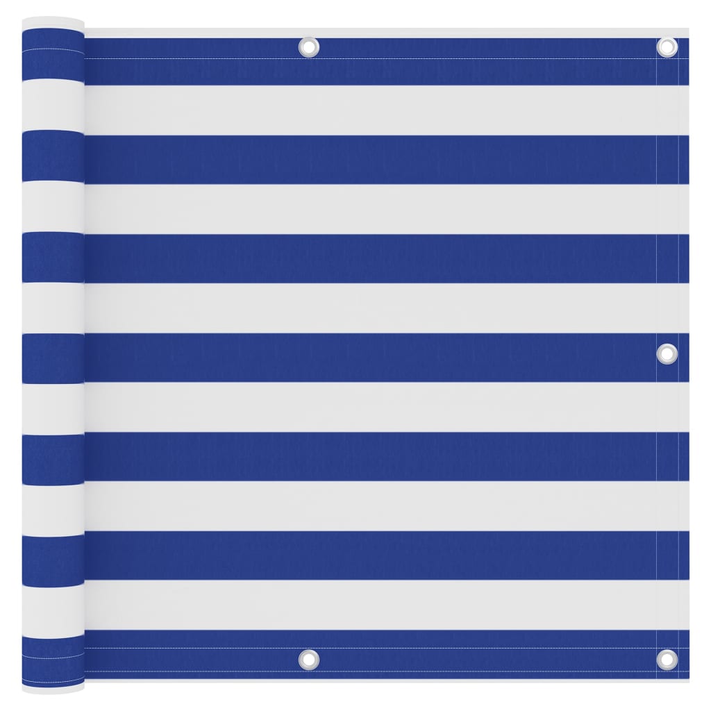 Tela de varanda 90x600 cm tecido Oxford branco e azul